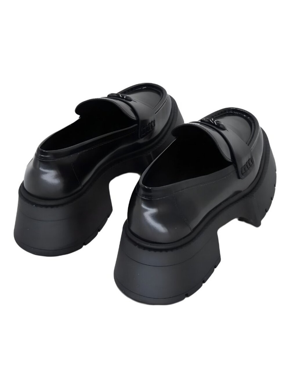 Coach Leah Platform Lug-Sole Loafers Black US 7.5M EU 38 - Picture 3 of 6
